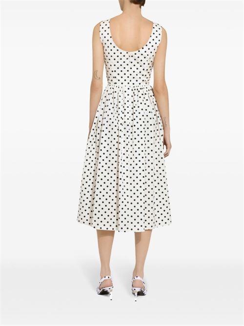 Abito midi con pois piccoli DOLCE & GABBANA | F6JHVTHS5R7HWZQN